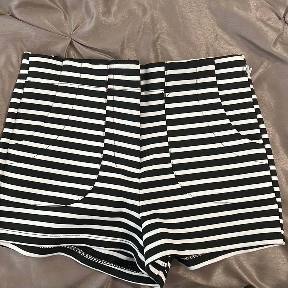 White black shorts